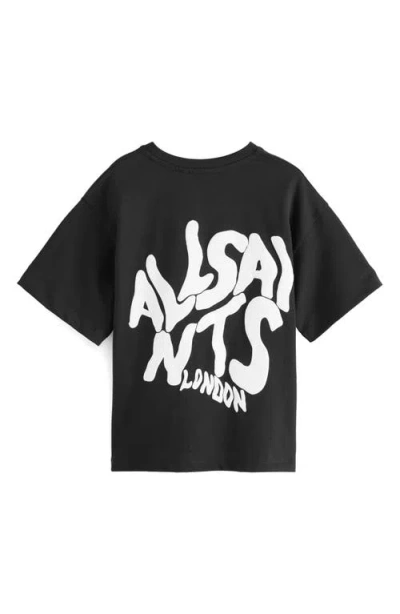 Smallsaints By Allsaints Kids' Oversize Orlando Logo Graphic T-shirt In Black