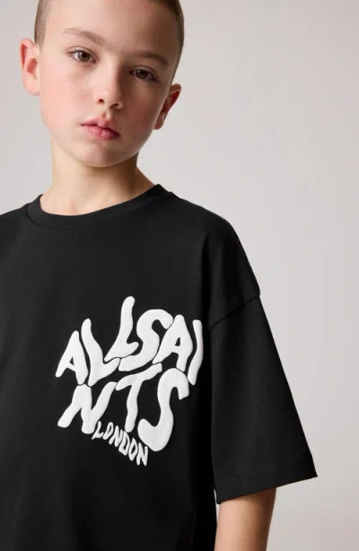 Smallsaints By Allsaints Kids' Oversize Orlando Logo Graphic T-shirt In Black