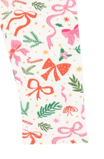 Rare Editions Holiday Bow Top & Leggings Set In Multi