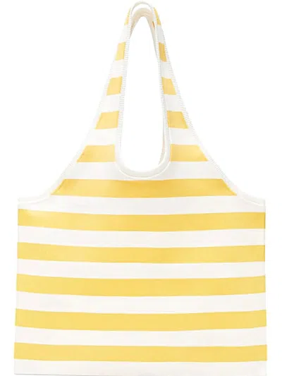 Jacquemus Marcel Striped Tote Bag In Yellow