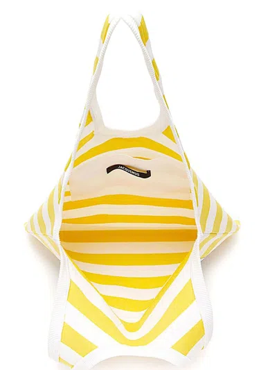 Jacquemus Marcel Striped Tote Bag In Yellow