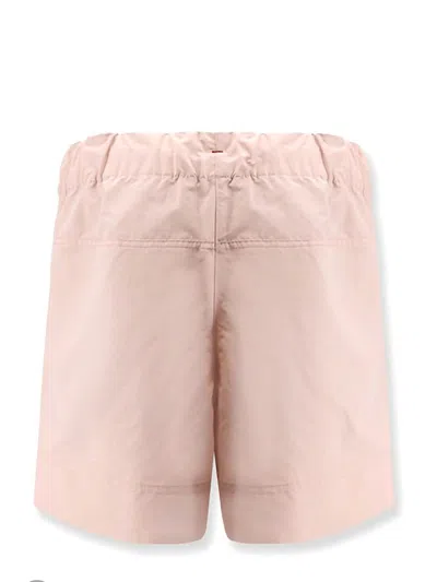 Moncler Waistband Elastic Pockets Side Shorts In Pink