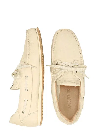 Jacquemus Rounded Toe Loafers For Casual-chic In White
