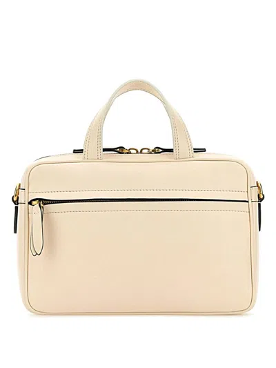 Valentino Small Nappa Leather Top Handle Bag In Neutral