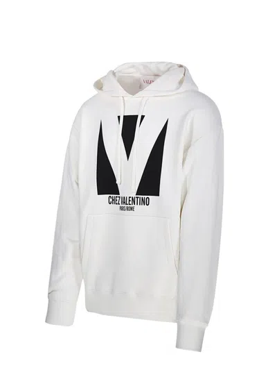 Valentino Sweatshirt Man In White