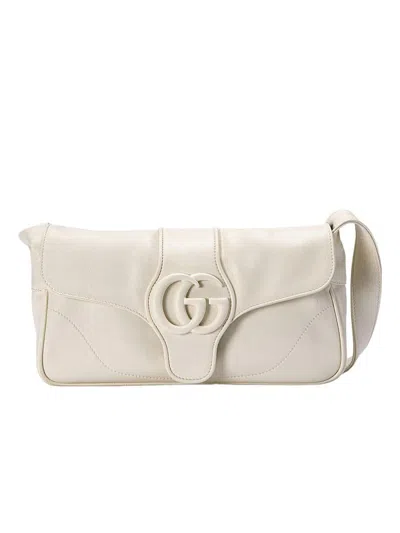 Gucci Small Aphrodite Small Leather Shoulder Bag In White