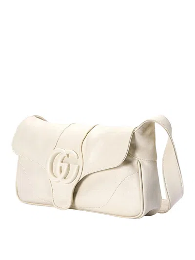 Gucci Small Aphrodite Small Leather Shoulder Bag In White
