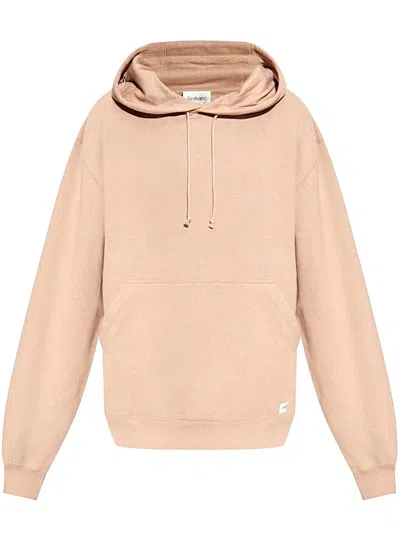 Saint Laurent Logo Hoodie In Brown