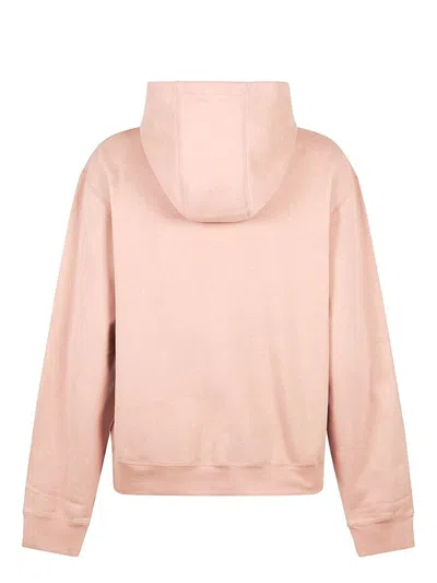 Saint Laurent Logo Hoodie In Brown