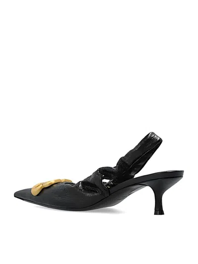 Balenciaga Women Monaco Leather Slingback Pumps In Black