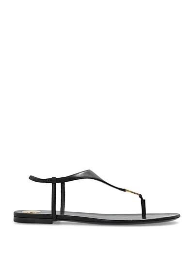 Saint Laurent Cassandra Sandals In Black