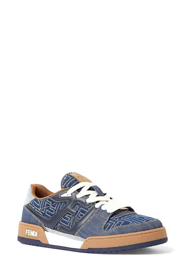 Fendi Match Jacquard Ff Sneaker Blue In Blue
