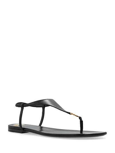 Saint Laurent Cassandra Sandals In Black