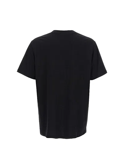 Balmain Black Organic Cotton T-shirts In Black