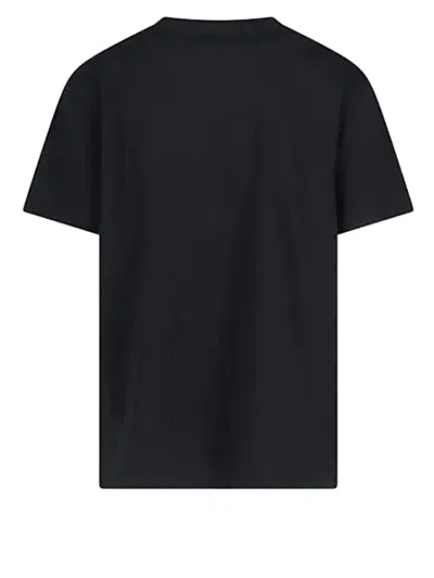 Balmain Men Black T-shirt With Logo Lettering On The Front In Cotton Man In Multi