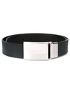 BURBERRY REVERSIBLE LONDON CHECK AND LEATHER BELT,399617111232995