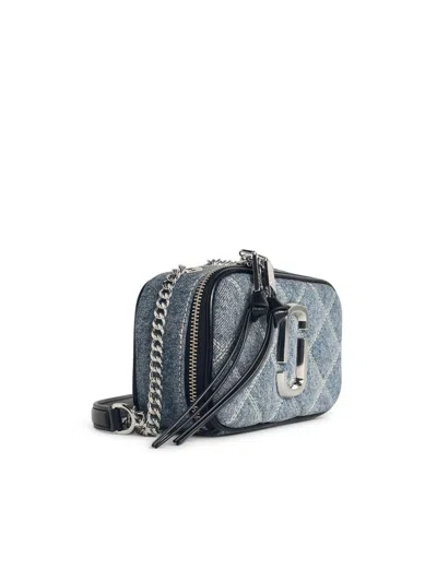 Marc Jacobs Small Crossbody Bag The Snapshot In Quilted Denim In Blue