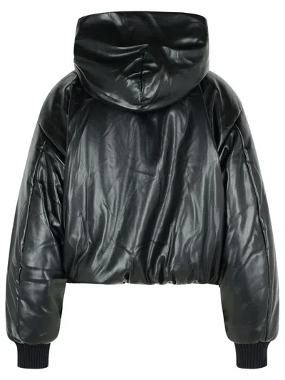 Acne Studios Black Eco Leather Bomber Jacket In Black