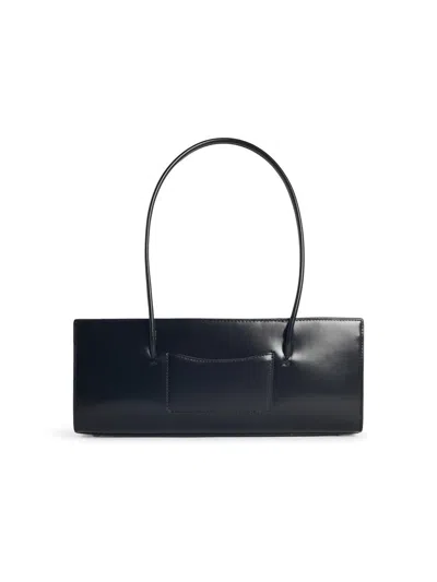 Marc Jacobs The Mirror Satchel Leather Shoulder Bag In Black
