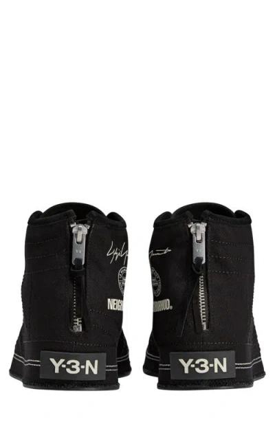 Y-3 Nizza Hi Sneakers By Neighborhood In Black