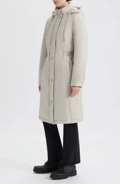Hunter Isabelle Water Repellent Crinkle Padded Coat In White