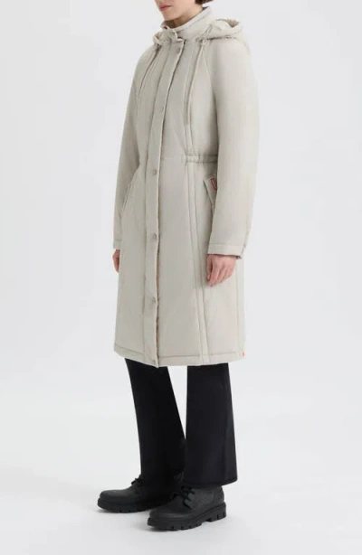 Hunter Isabelle Water Repellent Crinkle Padded Coat In White