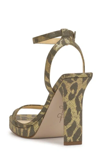 Jessica Simpson Adonia Ankle Strap Platform Sandal In Gold