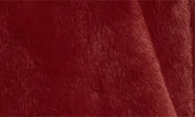Herno Dropped Shoulder Faux Fur Coat In Red