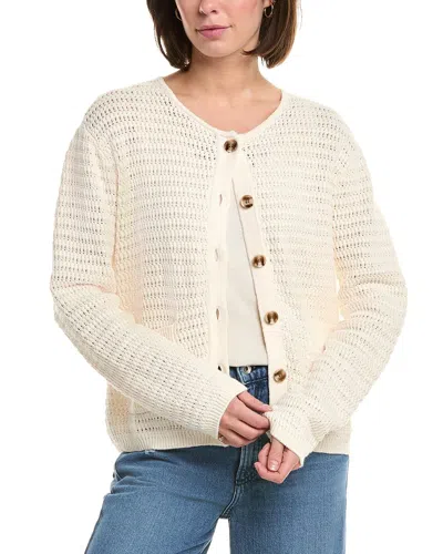 Le Jean Sienna Crochet Linen-blend Jacket In Brown