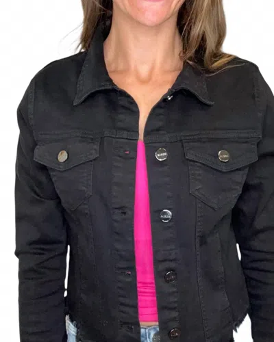 Risen Beauty Denim Jacket In Black In Black