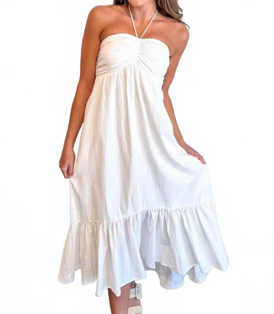 Day + Moon Brunch Date Maxi Dress In White In White