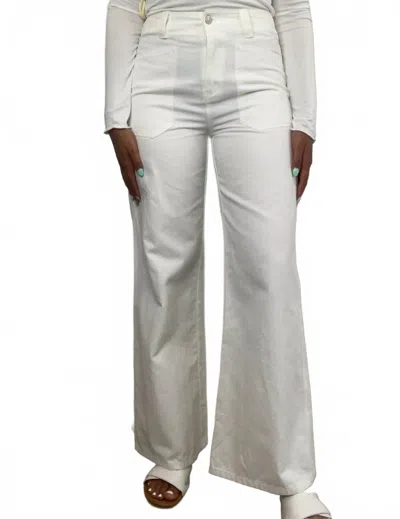 Papermoon Coastal Calm Pants In White In White