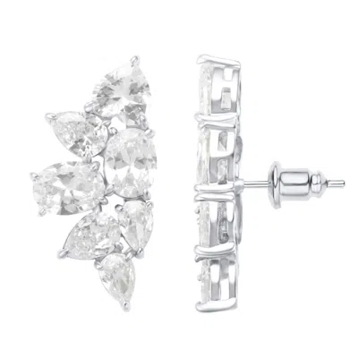 Sahira Jewelry Design Women's Eden Cubic Zirconia Earring In Silver In Metallic