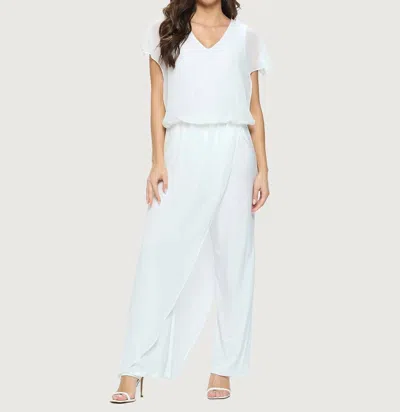 Last Tango Chiffon Jumpsuit In Off White In White
