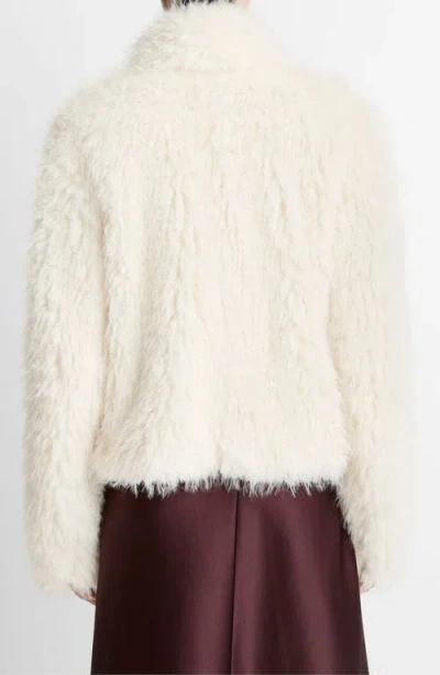 Vince Shaggy Faux Fur Jacket In Neutral