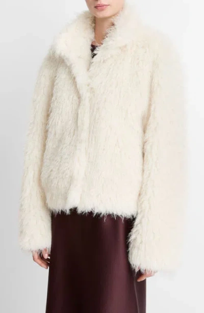 Vince Shaggy Faux Fur Jacket In Neutral