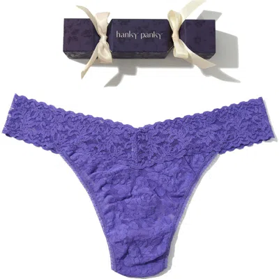 Hanky Panky Holiday Cracker Original Rise Thong In Purple