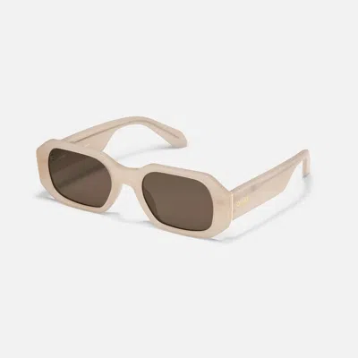Quay Women's Hyped Up Sunglasses In Bone/brown In Neutral