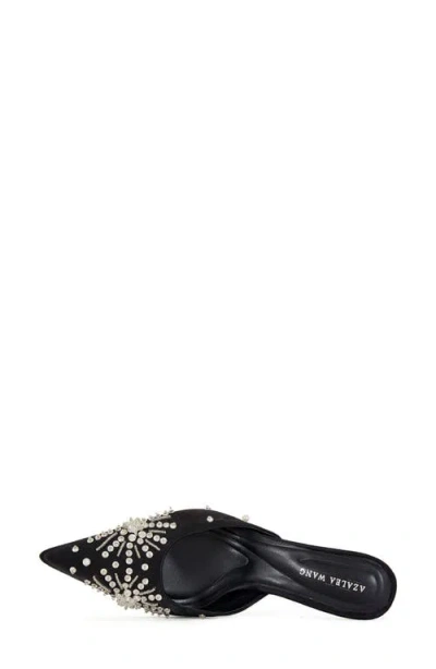 Azalea Wang Angelica Embellished Mule High Heels In Black