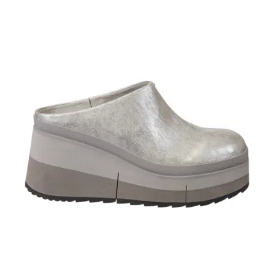 Naked Feet Women's Coach Clog Shoes In Silver In Silver