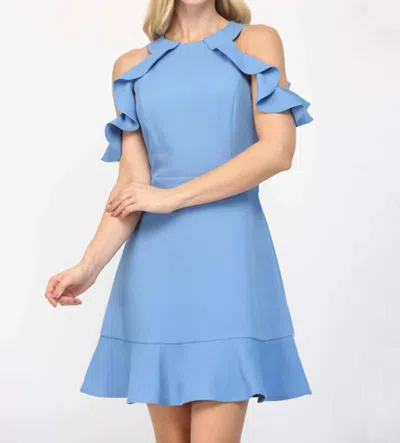 Fate Katie Mini Dress In Blue In Blue