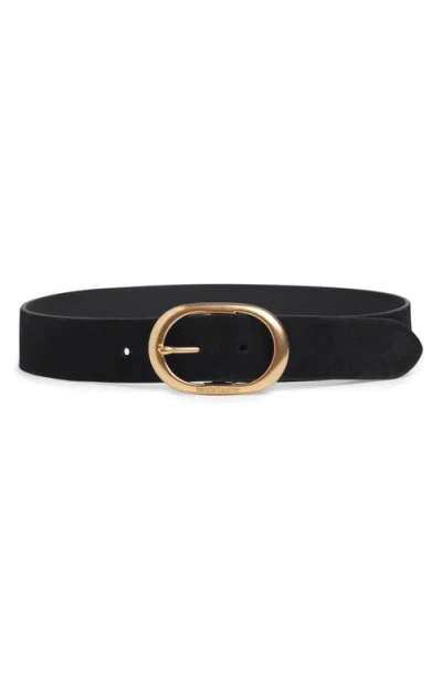 Favorite Daughter The Contour Suede Belt In Black