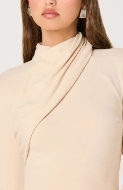 Astr The Label Long Sleeve Mock Neck Dress In Neutral