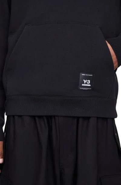 Y-3 X Neighborhood Logo Print Hooded Sweatshirt In Blue