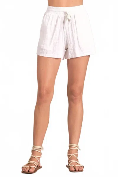 Elan Ivy Gauze Short In White In White