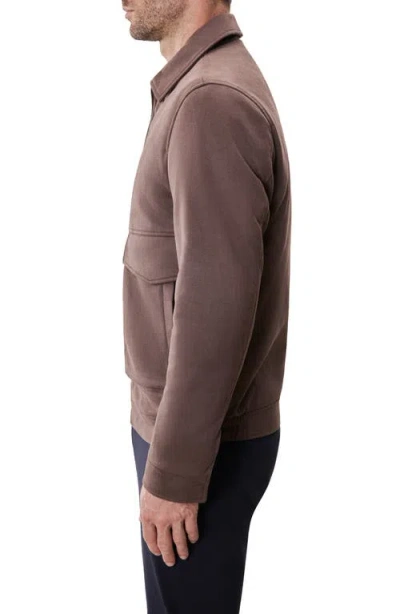 Robert Barakett Anders Cargo Pocket Zip-up Jacket In Brown