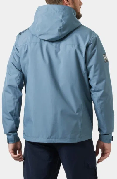 Helly Hansen Hooded Crew 2.0 Waterproof Midlayer Sailing Jacket In Blue