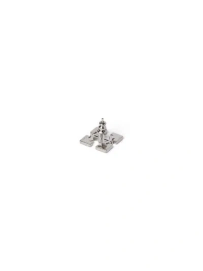Off-white Bling Dollar Mono Earring In Silver
