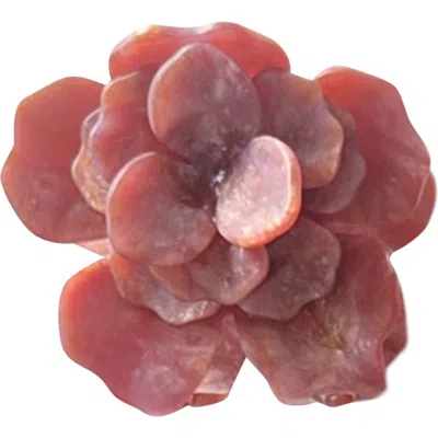 Solar Eclipse Origami Gardenia Claw Clip In Pink