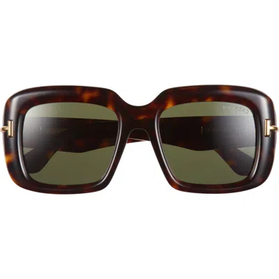 Tom Ford 53mm Square Sunglasses In Brown